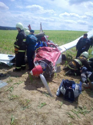 Под Гродно аварийно сел самолет, есть пострадавшие