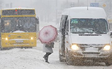 Из-за снегопада в Минск запрещен въезд большегрузного транспорта