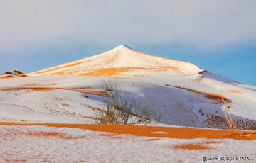 Фотофакт: Сахару снова засыпало  снегом