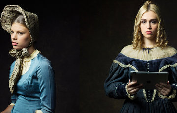 Фотопроект: Девушки из 19 века с современными гаджетами