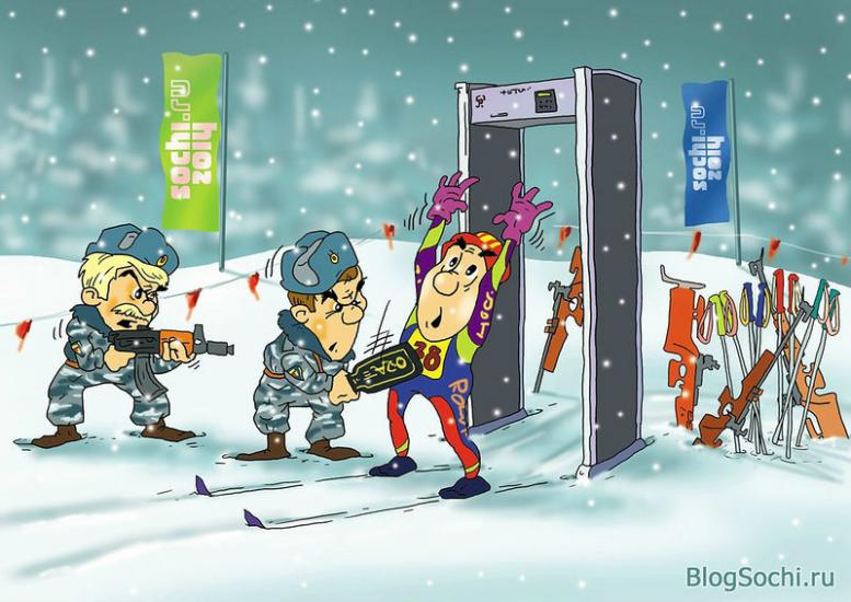 Интернет заполонили карикатуры на путинский олимпийский Сочи