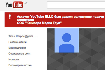 Канал ELLO на YouTube лишился контента из-за жалобы правообладателей
