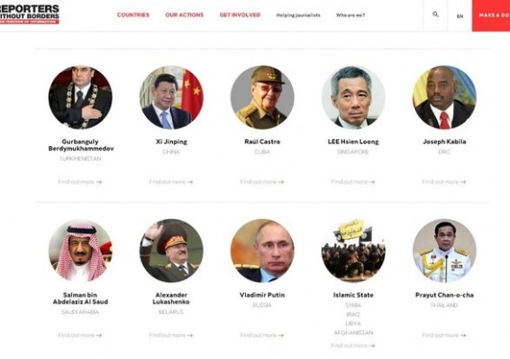 "Репортеры без границ" снова внесли Лукашенко в список "врагов прессы"