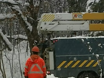 Тысячи домов остались без света из-за снегопада в Канаде
