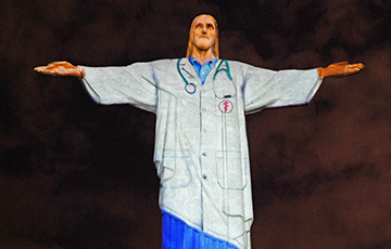 В Рио-де-Жанейро статую Христа одели в медицинский халат