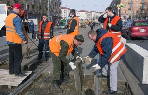 Реконструкция трамвайных путей в центре Минска: сроки продлены