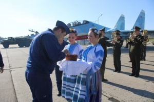 Российские истребители Су-30СМ ВКС прибыли в Беларусь
