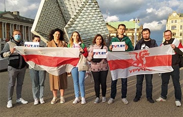 В Вильнюсе, Познани и Москве прошли акции солидарности с активистами «Европейской Беларуси»