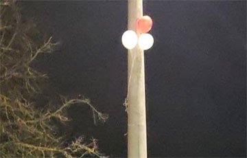 Гродненские партизаны украшают город бело-красно-белыми шарами