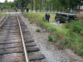 Водитель погиб при столкновении автомобиля с поездом в Витебской области