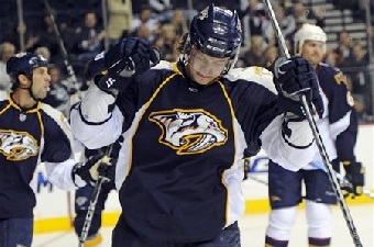 Сергей Костицын достиг отметки в 50 очков в нынешнем чемпионате НХЛ, а его "Нэшвилл" вышел в плей-офф