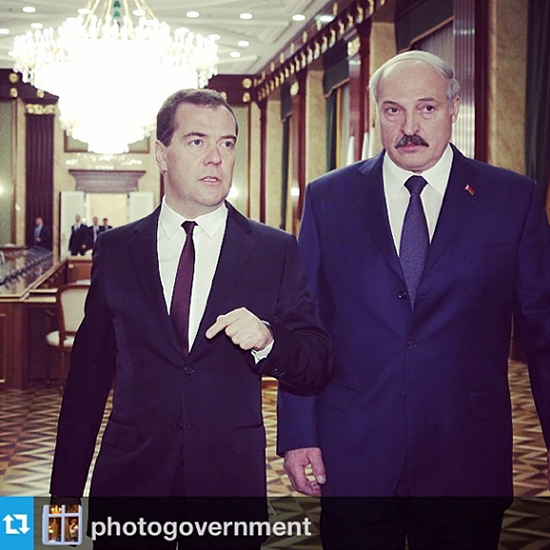 Медведев выложил в Instagram фото с Лукашенко