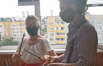 Минчане устроили настоящий концерт на балконе