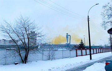 В МЧС рассказали, что за оранжевый дым вчера видели минчане на Филимонова