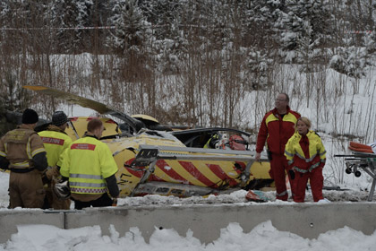 В Норвегии медицинский вертолет разбился по дороге к месту ДТП