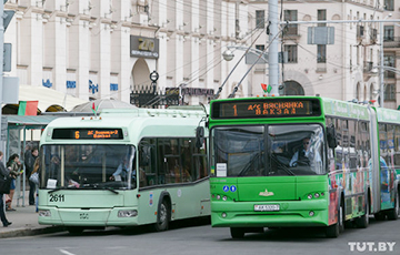 В Минске троллейбус врезался в автобус