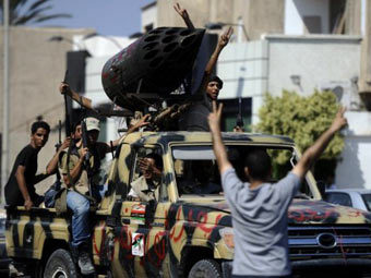 Повстанцы прорвались в резиденцию Каддафи