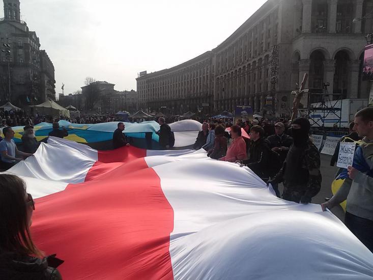 На Майдане празднуют День Воли