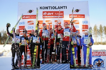 Команда Беларуси заняла 8-е место в смешанной эстафете на этапе Кубка мира по биатлону в Контиолахти