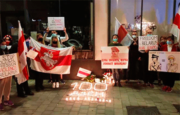 100 дней протестов в Беларуси израильтяне отметили пикетом