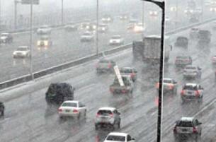 Мокрый снег и дождь могут привести к дорожной аварии
