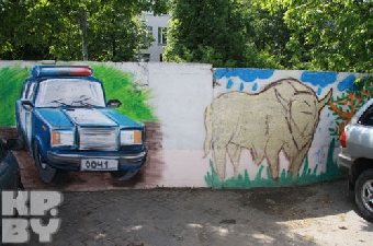 В Минске граффитисты разрисовали электричку (Фото)