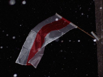 Бело-красно-белый флаг над Витебском (Фотофакт)