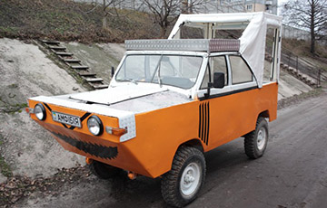 Украинец за $10 тысяч построил машину-амфибию с мангалом и дискотекой