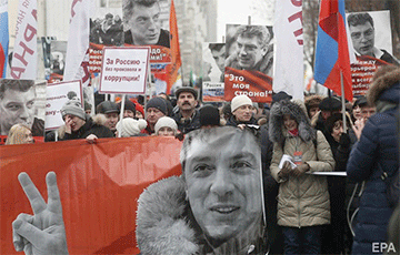 Фоторепортаж: Как прошел марш памяти Бориса Немцова в Москве