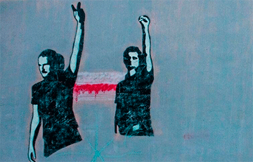 Жители минского квартала «Солидарности» восстановили граффити с «диджеями перемен»
