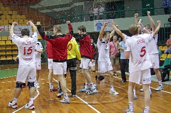 Гандболистов минского СКА поздравили с победой в розыгрыше Кубка Беларуси