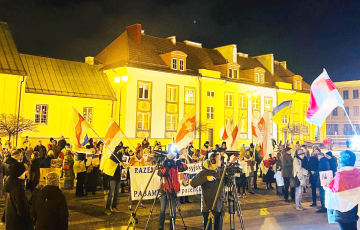 В Белостоке беларусы, украинцы и поляки провели акцию «Вместе против московитской агрессии»