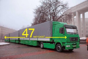 Созданный в Беларуси многозвенный автопоезд готовится к опытной эксплуатации