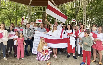В Любляне прошла акция в поддержку Беларуси