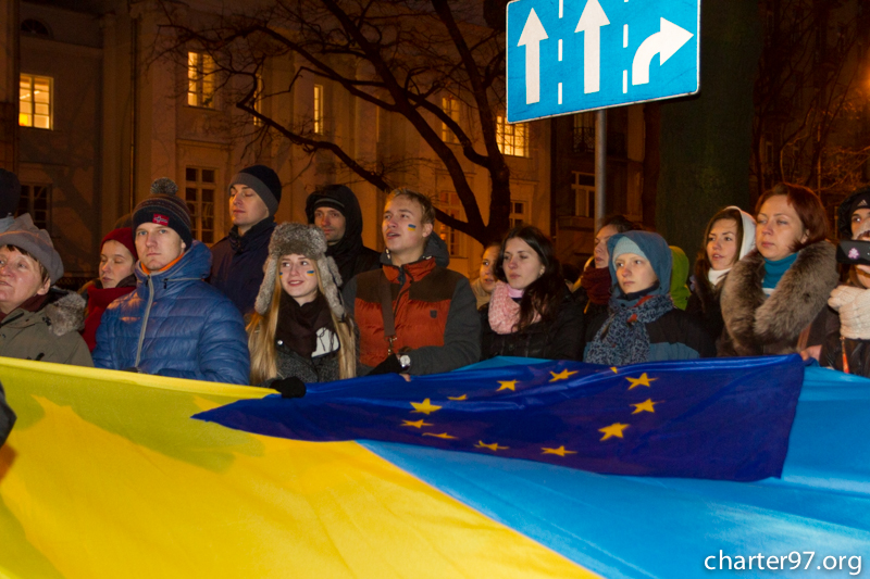 Белорусы Варшавы поддержали украинцев