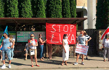В Белостоке прошла акция солидарности с Беларусью