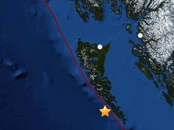 У побережья Канады произошло землетрясение магнитудой 6,3
