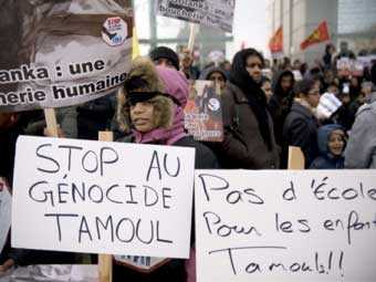 В Париже задержали 210 участников акции в поддержку "тамильских тигров"