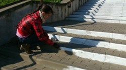 На набережной в Могилеве создают арт-лестницу