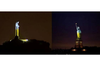 Украинские СМИ поверили «вбросу» о желто-синей статуе Свободы