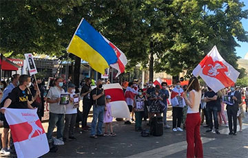 Белорусская диаспора массово вышла на акции в поддержку протестующих соотечественников