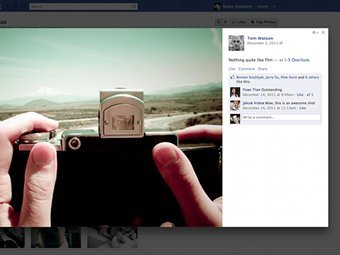 Facebook "позаимствовал" у Google+ интерфейс просмотра изображений
