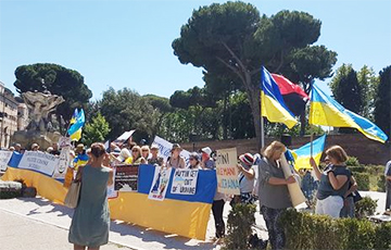 Видеофакт: В Риме прошел протест против приезда Путина