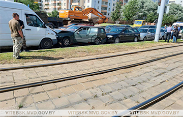 В Витебске столкнулись пять автомобилей