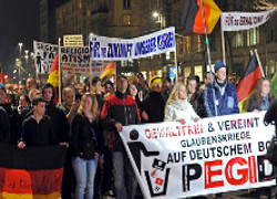 10 тысяч жителей Дрездена пришли на антиисламистский митинг