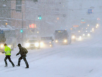 Снегопад оставил без света 40 тысяч домов в Финляндии