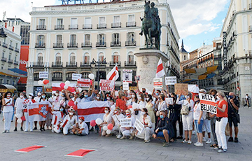 В Мадриде прошла большая акция солидарности с Беларусью