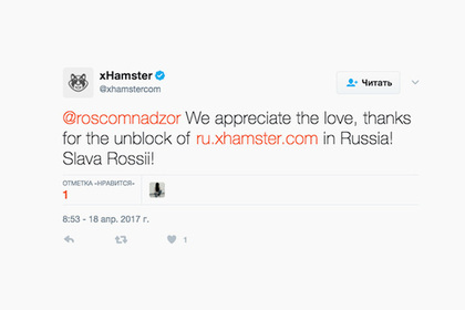 В России разблокирован популярный порносайт xHamster
