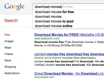 "Пиратские" сайты уйдут вниз в выдаче Google