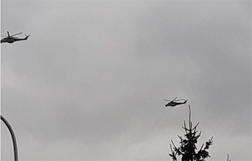Над Минском замечены шесть вертолетов